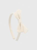 Cintillo Algodón Niña Hpk Bow Headband Beige/Crudo Hush Puppies