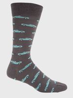 Calcetin Algodón Hombre C Vintage Car Gris Hush Puppies
