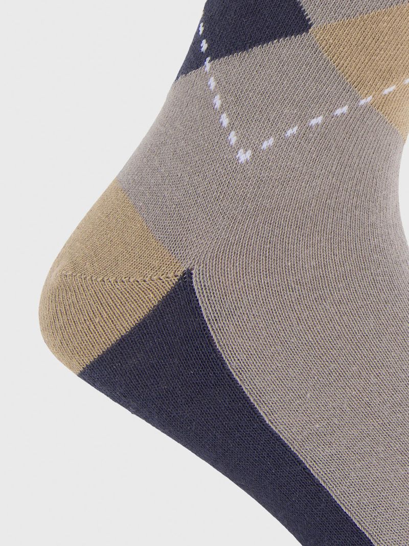 Calcetin-Algodon-Hombre-C-Rombos-Gris-Hush-Puppies
