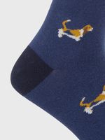 Calcetin Algodón Hombre C Cuff Basset Azul Hush Puppies