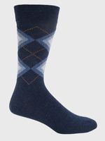 Calcetin Algodón Hombre C Cuff Argyle Azul Hush Puppies
