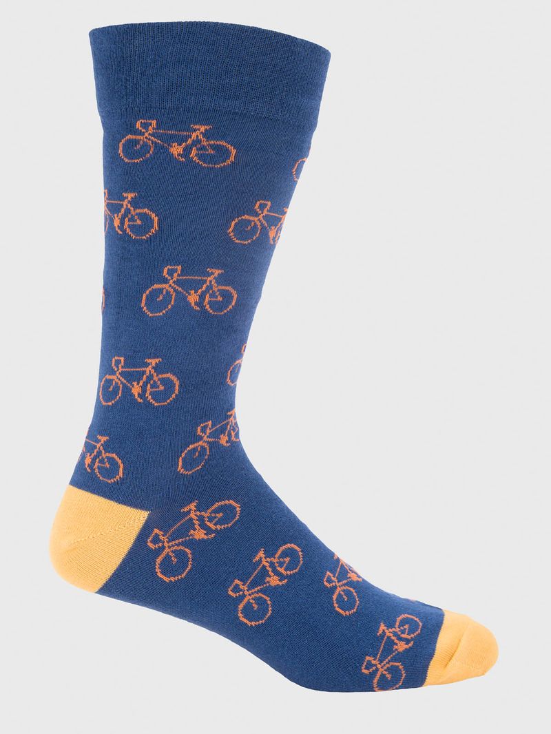 Calcetin Algodón Hombre C Cuff Pedal Azul Hush Puppies