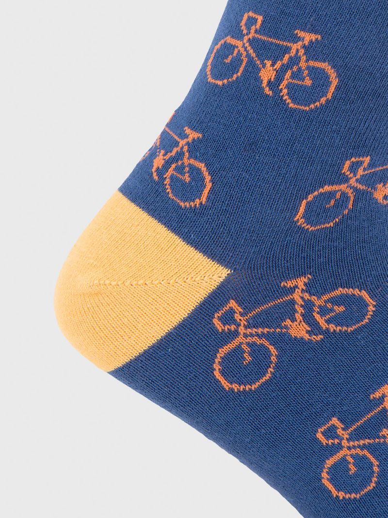 Calcetin Algodón Hombre C Cuff Pedal Azul Hush Puppies