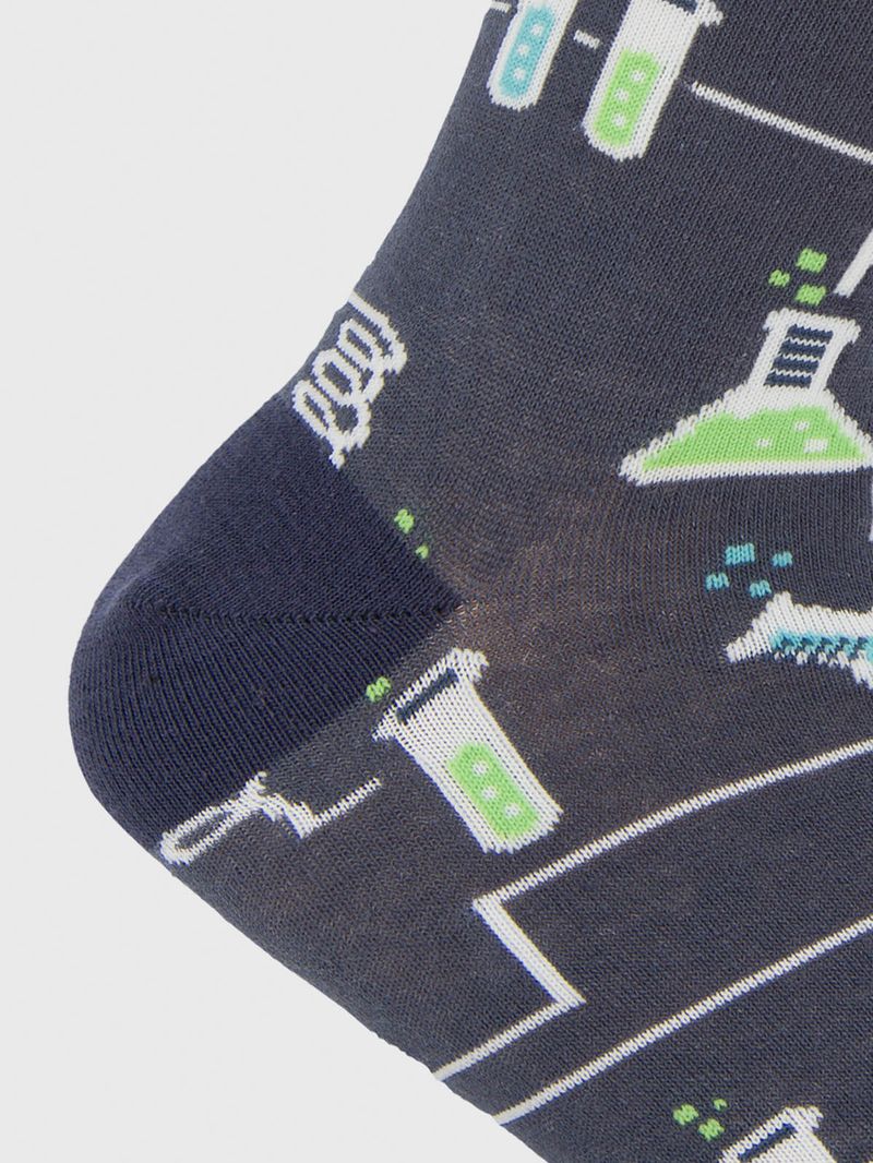 Calcetin Algodón Hombre C Chemical Azul Hush Puppies