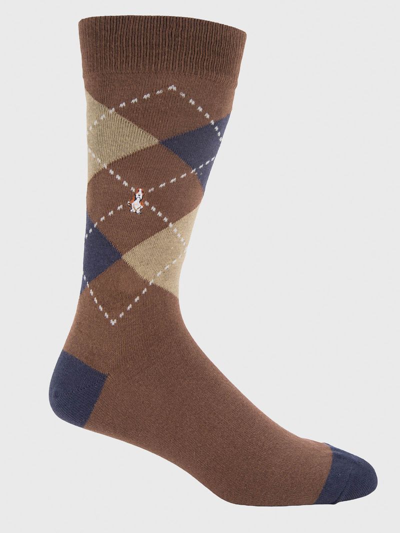 Calcetin Algodón Hombre C Diamond Café Hush Puppies