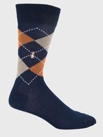 Calcetin Algodón Hombre D Rombos Azul Hush Puppies