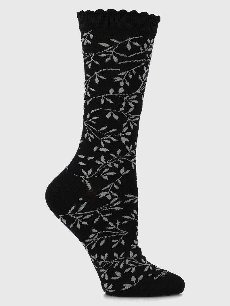 Calcetin Algodón Mujer C St Leaves Negro Hush Puppies