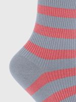 Calcetin Algodón Mujer C Stripes Gris Hush Puppies