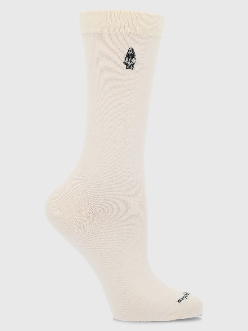 Calcetin Algodón Mujer C Cuff Classic Beige/Crudo Hush Puppies