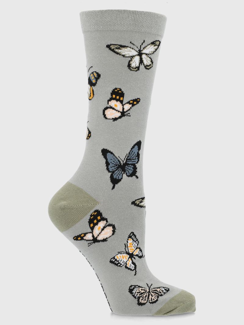 Calcetin Algodón Mujer C Cuff Flutter Gris Hush Puppies