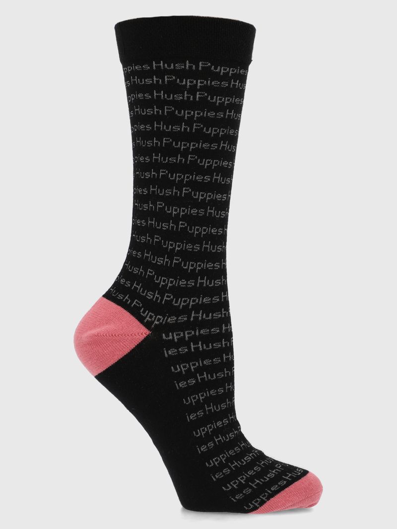 Calcetin Algodón Mujer C Cuff Hush Negro Hush Puppies