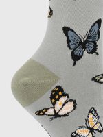 Calcetin Algodón Mujer C Cuff Flutter Gris Hush Puppies