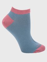 Calcetin Algodón Mujer Ped Liso Azul Hush Puppies