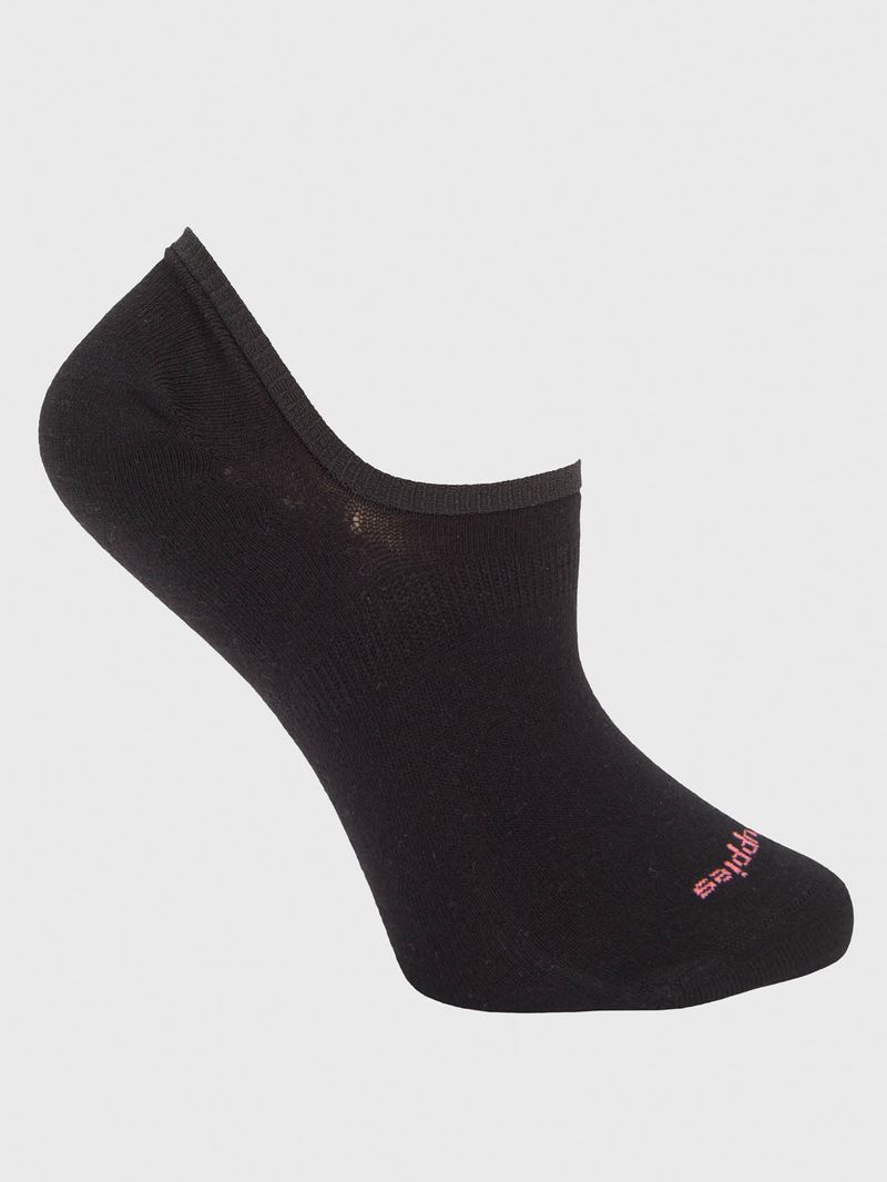 Calcetin Algodón Mujer Inv S Liso Negro Hush Puppies