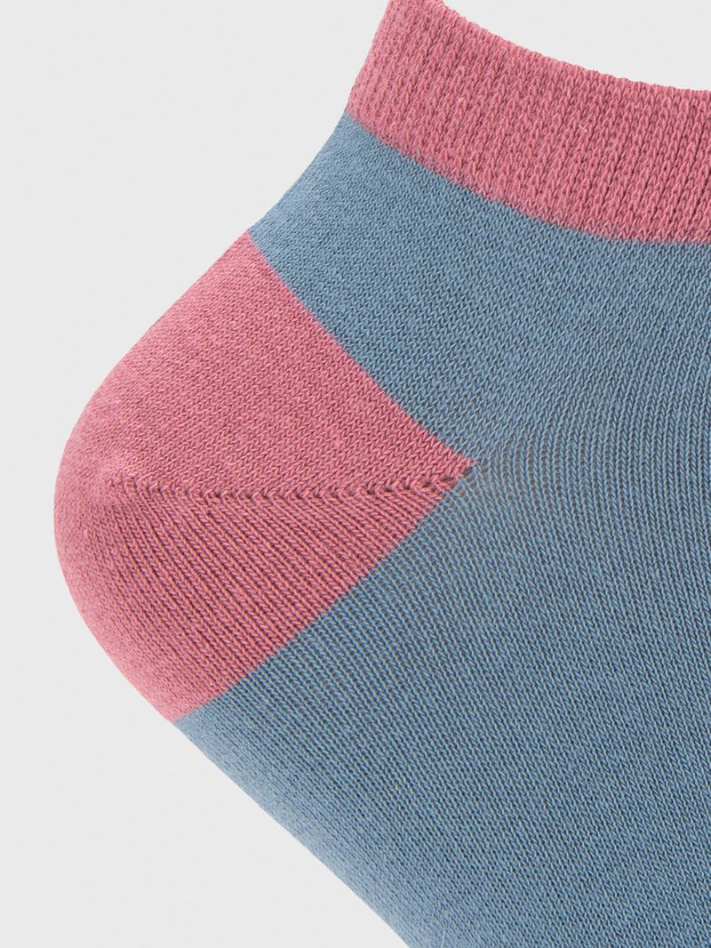 Calcetin Algodón Mujer Ped Liso Azul Hush Puppies