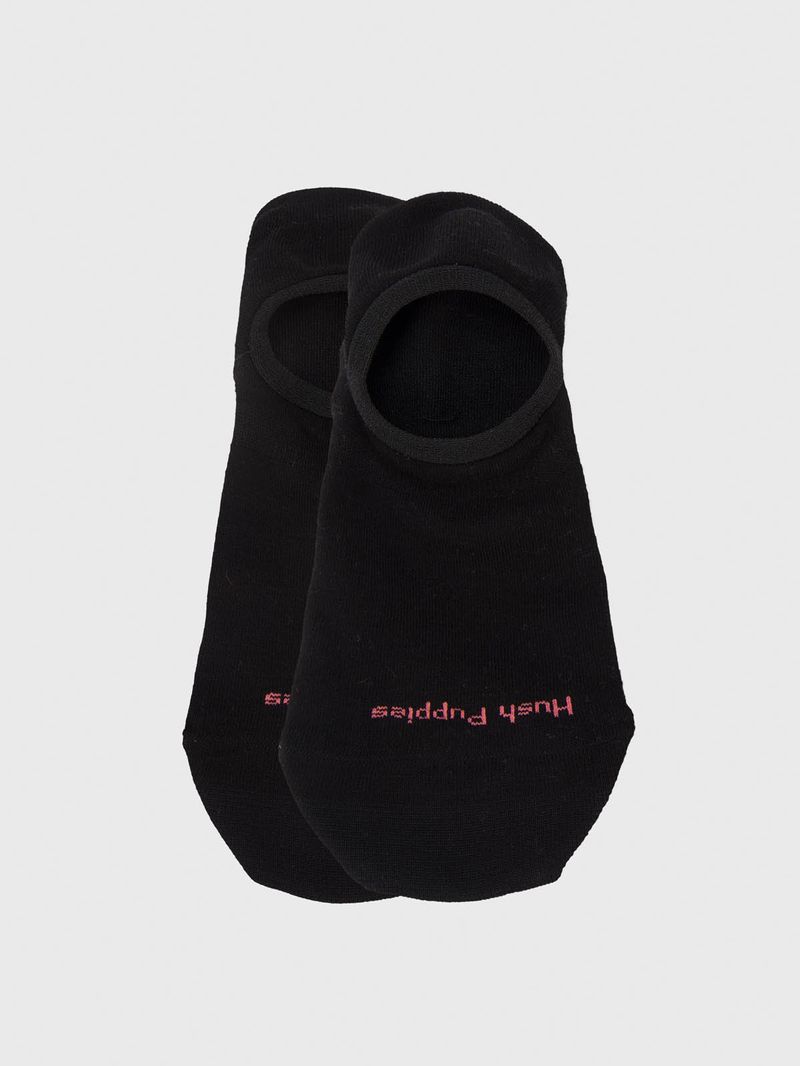 Calcetin Algodón Mujer Inv S Liso Negro Hush Puppies