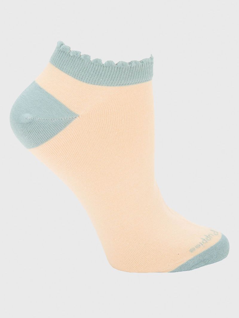 Calcetin Algodón Mujer Ped St Clasico Beige/Crudo Hush Puppies