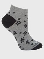 Calcetin Algodón Mujer Ped Footprint Gris Hush Puppies