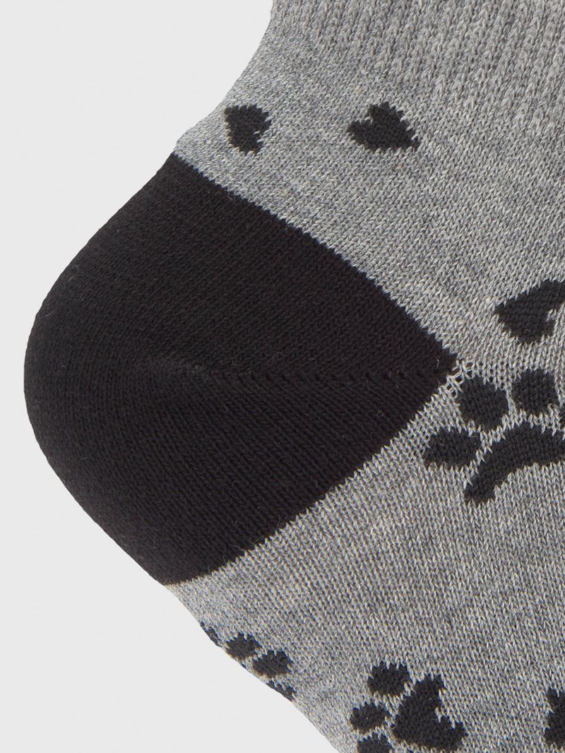 Calcetin Algodón Mujer Ped Footprint Gris Hush Puppies