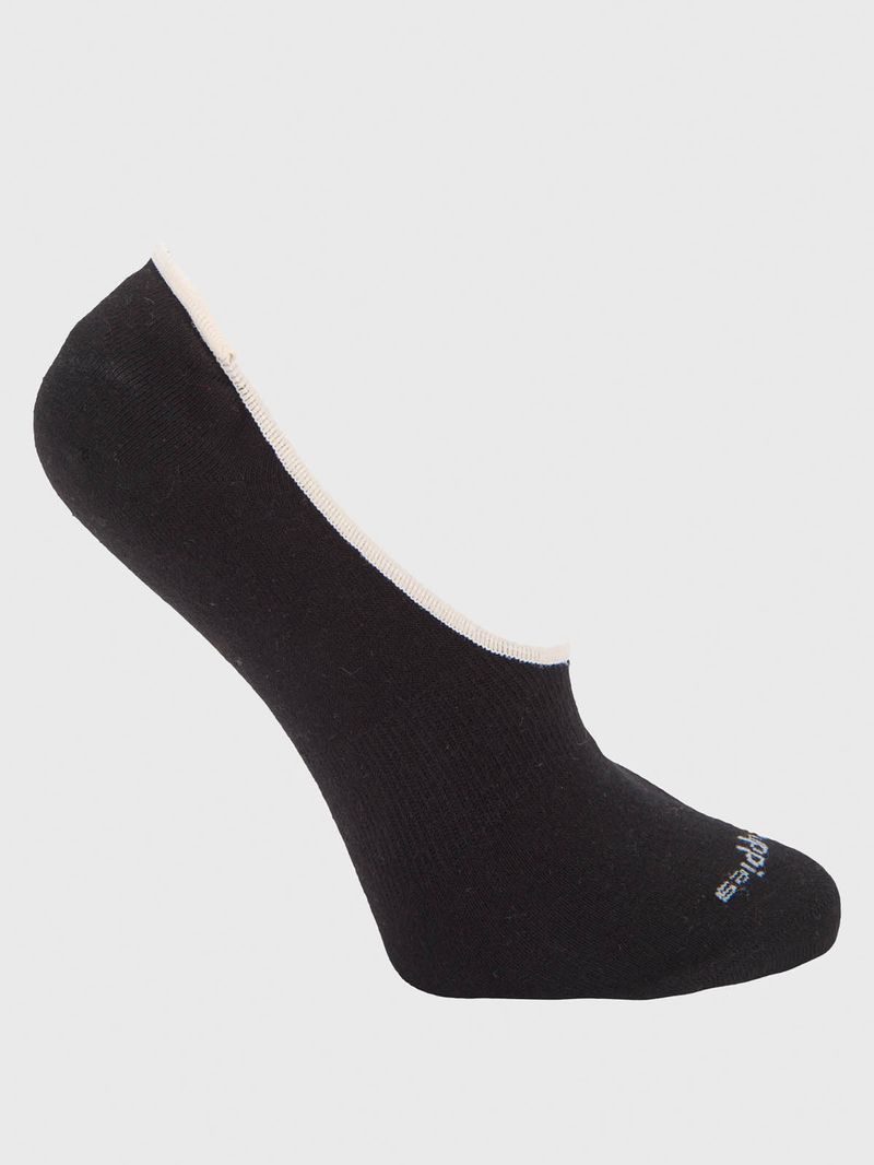 Calcetin Algodón Mujer Inv M Basico Negro Hush Puppies