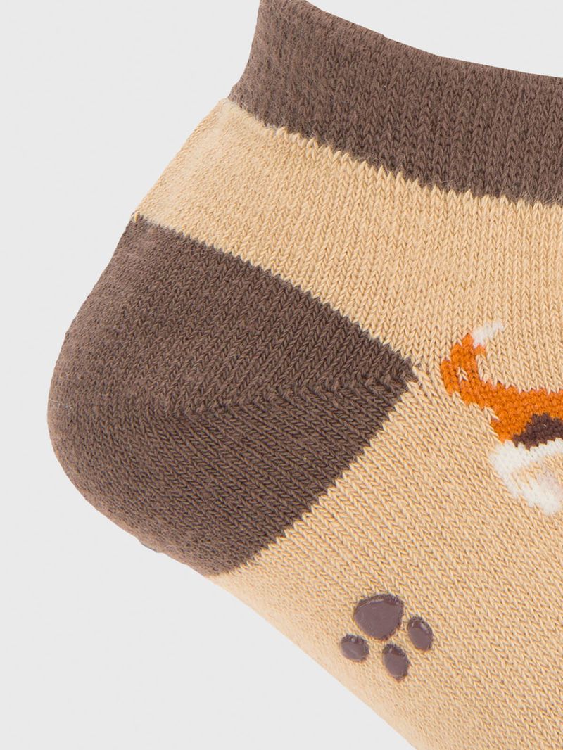Calcetin-Algodon-Niño-Ped-Big-Basset-Beige-Crudo-Hush-Puppies