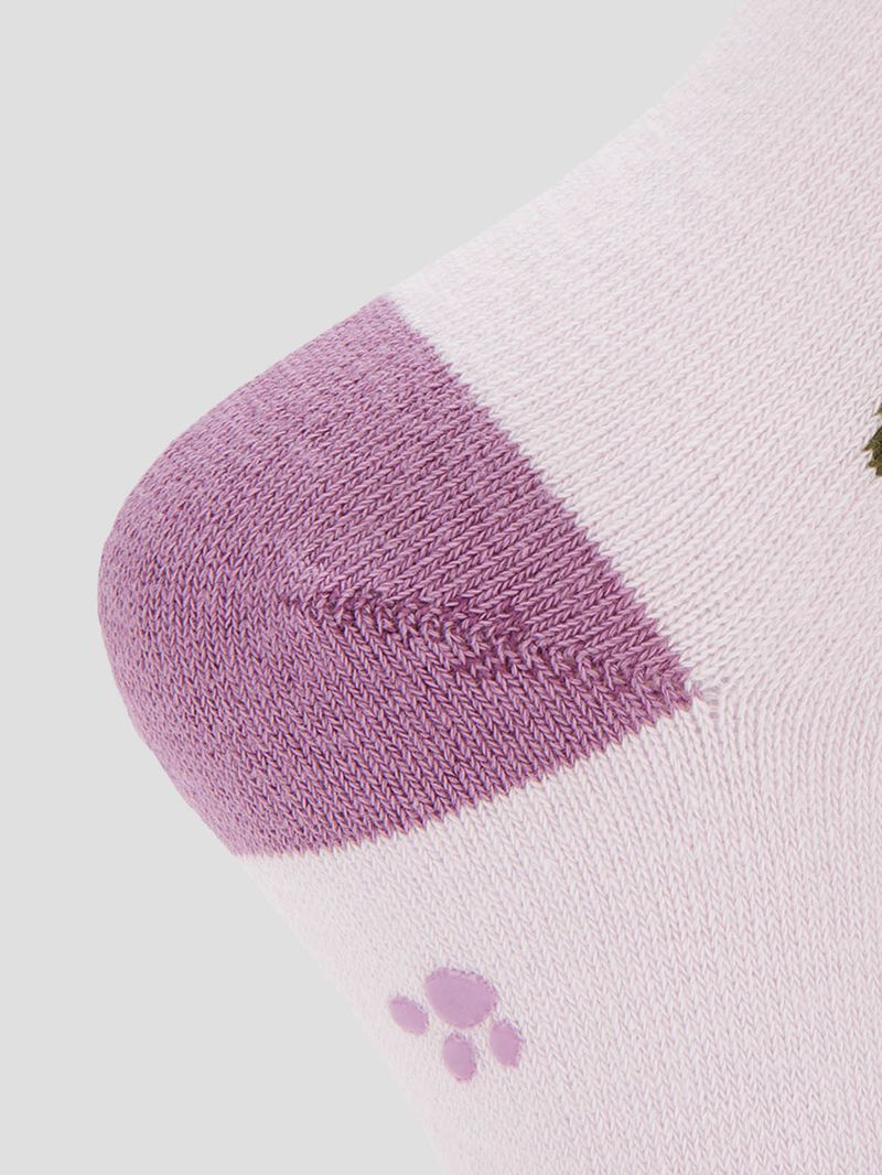 Calcetin Algodón Niña C St Flower Morado Hush Puppies