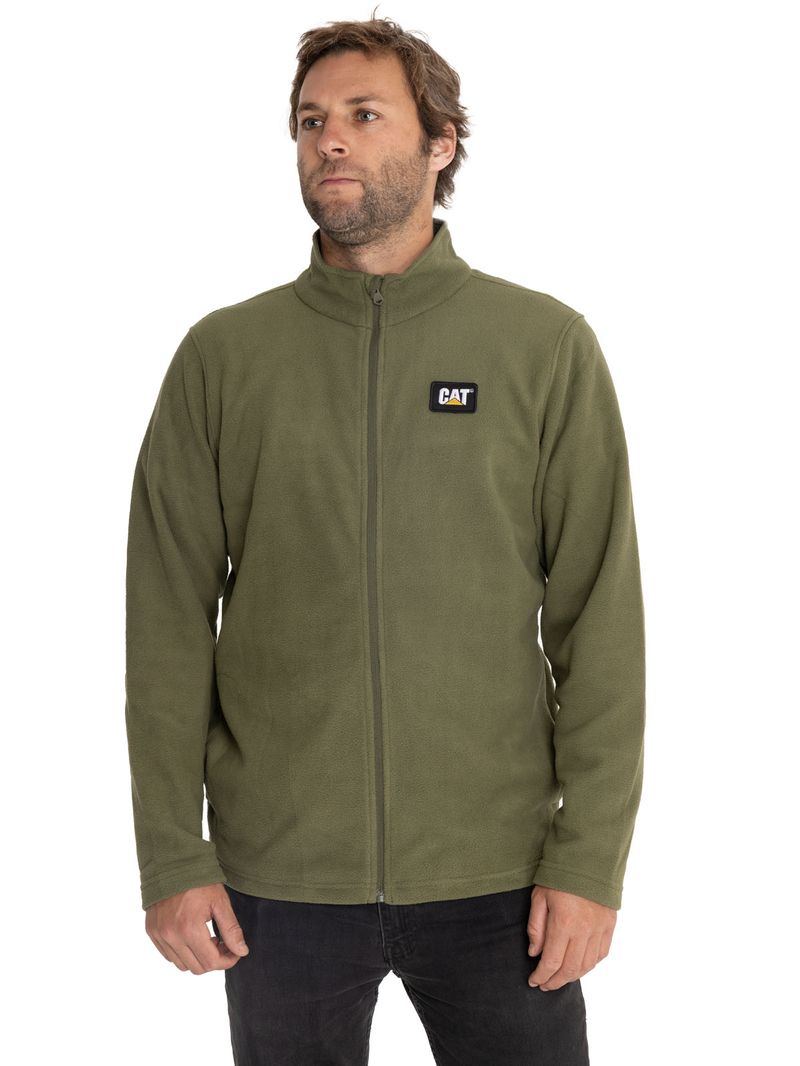 Polar Casual Hombre Microfleece Full Zip Verde Cat