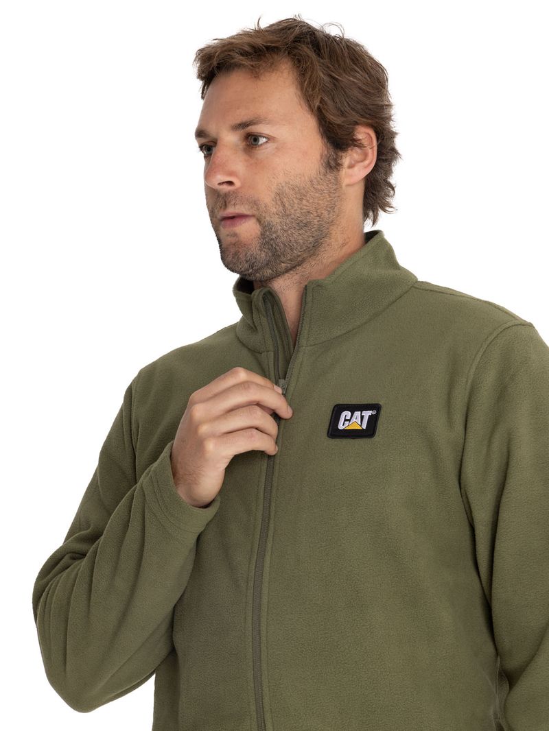 Polar Casual Hombre Microfleece Full Zip Verde Cat