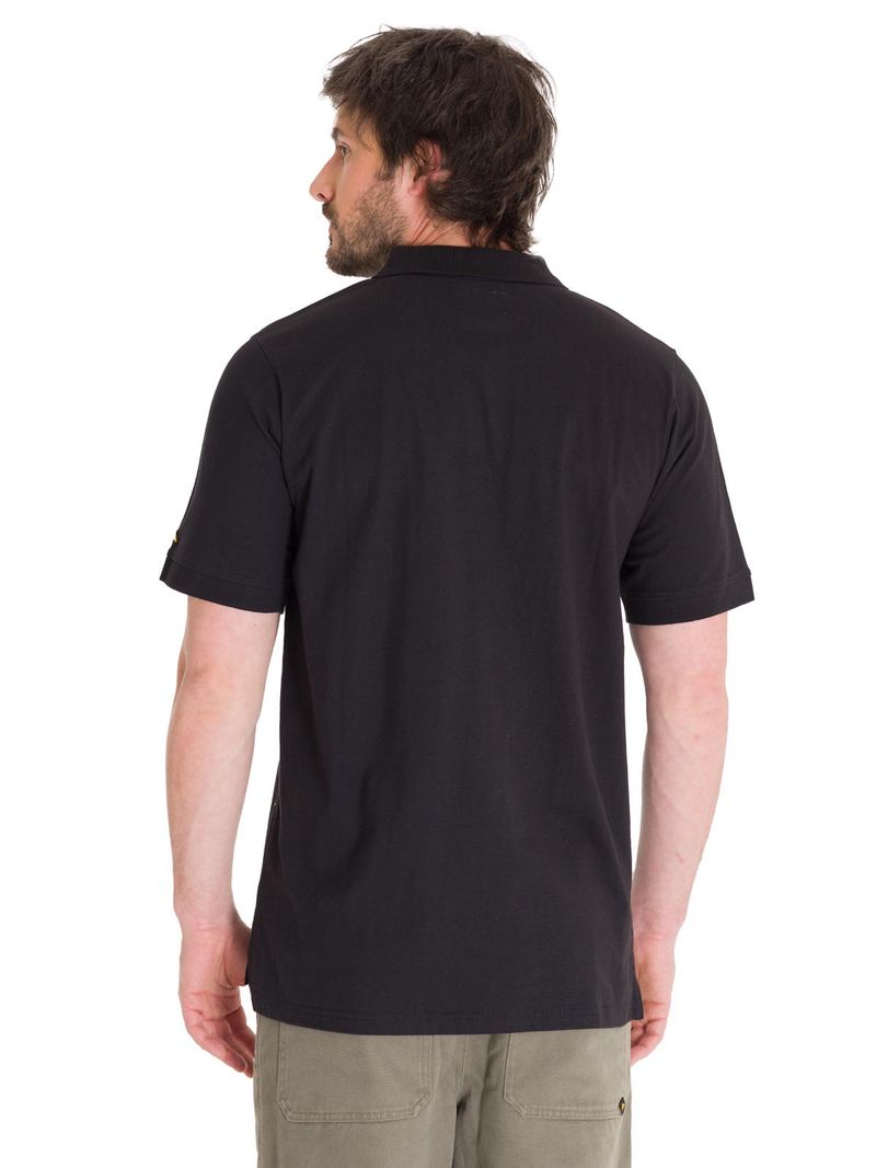 Polera Polo Casual Hombre LOGO JERSEY POLO NEGRO CAT