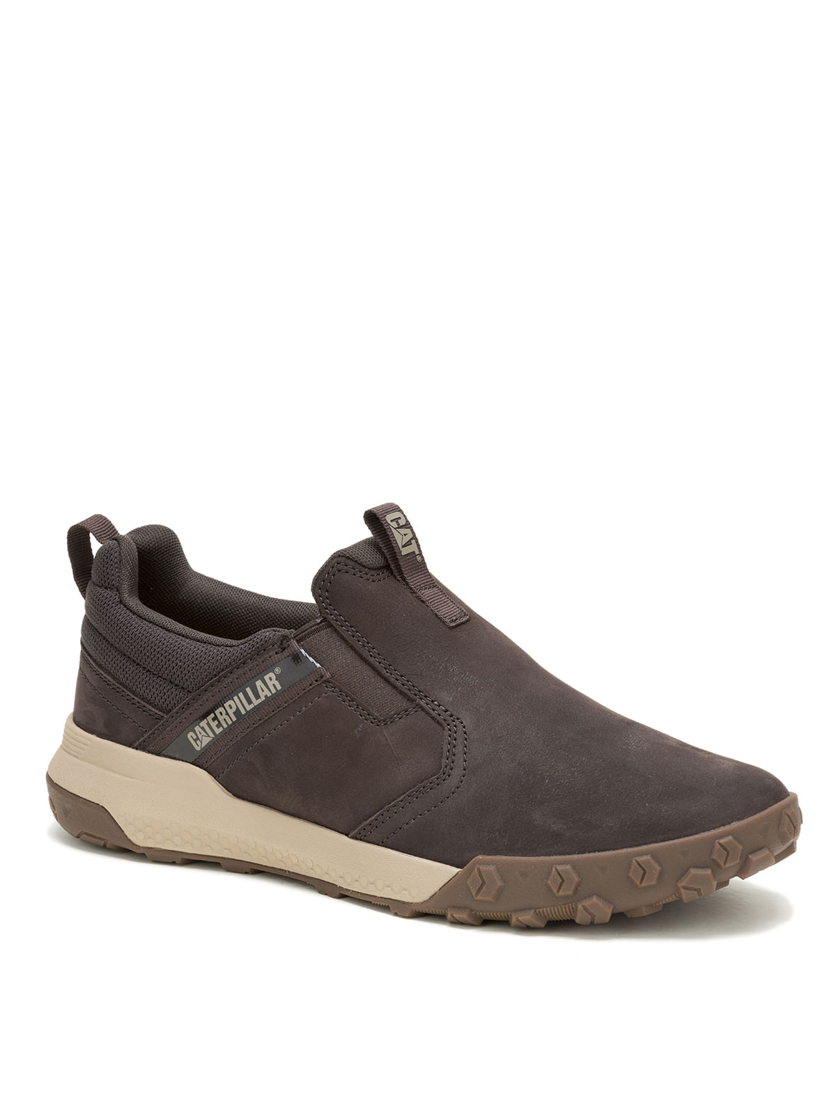 Slip On Cuero Hombre Hex Ready Café Oscuro Cat