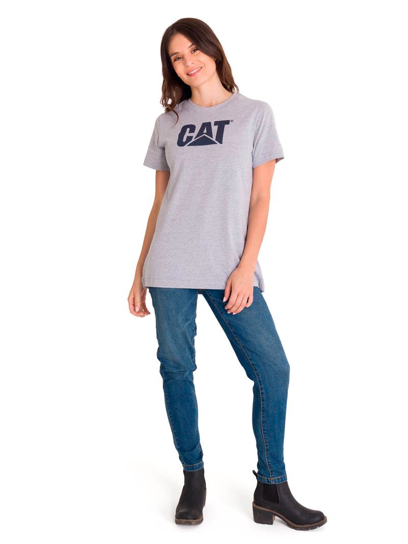 Polera Manga corta Casual Mujer WOMEN'S TM LOGO TEE Gris CAT