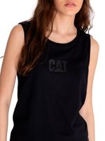 Polera Sin manga Casual Mujer CATERPILLAR LOGO TEE TANK Negro CAT