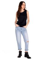 Polera Sin manga Casual Mujer CATERPILLAR LOGO TEE TANK Negro CAT