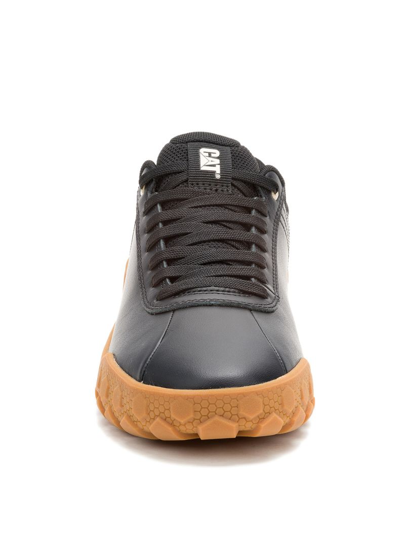 Zapatilla Cuero Mujer Hex + Negra Cat