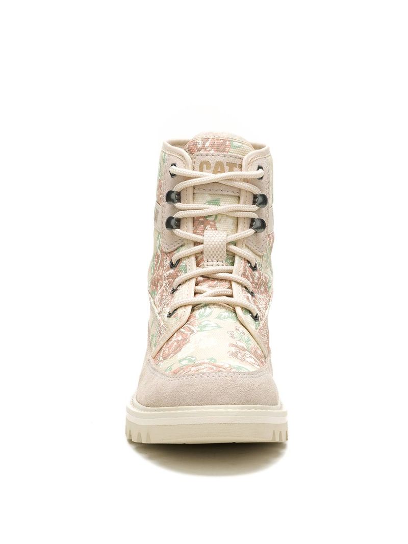 Botín Canvas Mujer Colorado Beige/Floral Cat