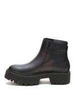 Botín Cuero Colorado Max Chelsea Mujer Negro Cat