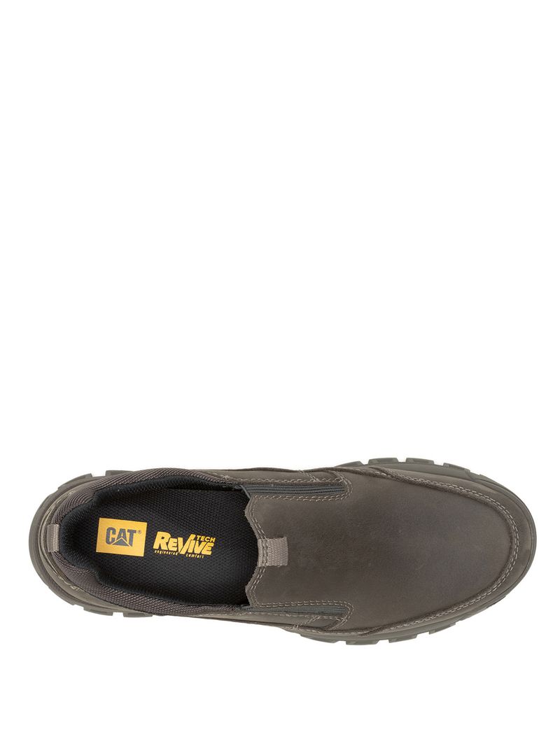 Zapatilla Cuero Hombre Threshold Slip On Gris Pardo Cat