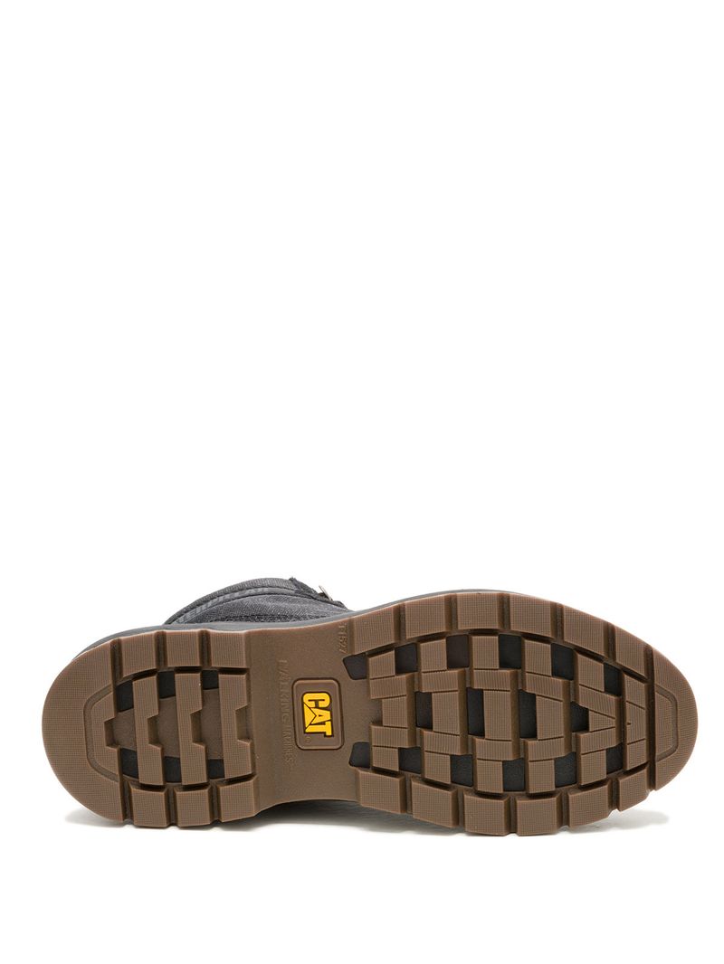 Zapatilla Con Caña Hombre Colorado Sneaker Canvas Negro Cat