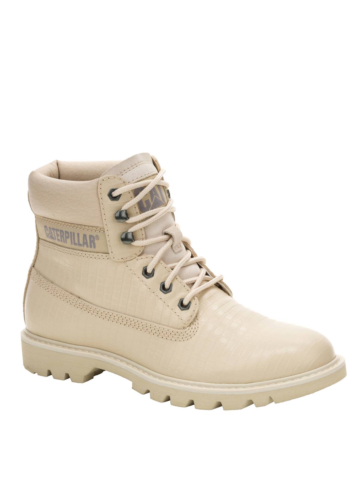 Botin Mujer Pastime Cat Botín Cuero Colorado Mujer Beige Cat -Cat