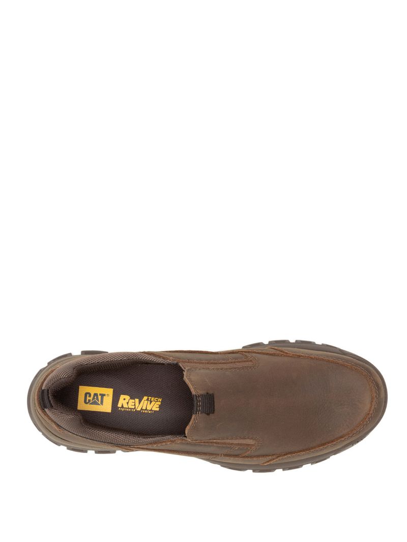 Zapatilla Cuero Hombre Threshold Slip On Café Oscuro Cat