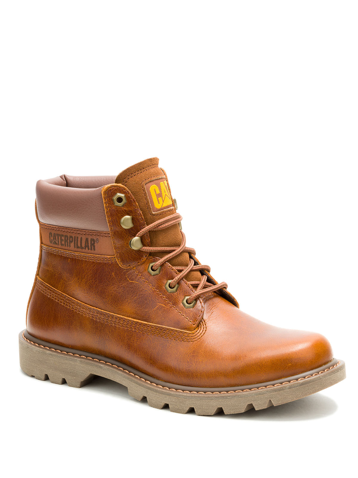 Botín De Cuero Hombre Colorado Café Cat-Cat Chile