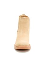 Botín de Cuero Mujer Chealsea Crema Cat