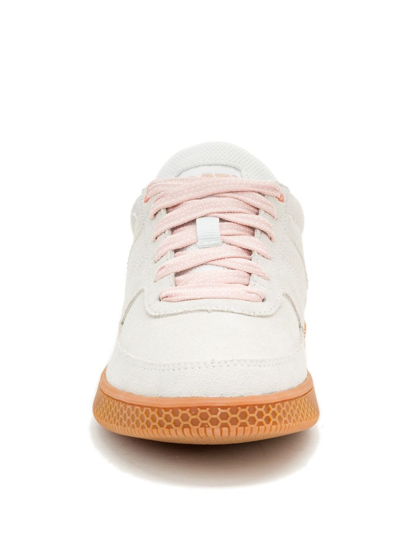 Zapatilla Mujer Pause Retro Blanco y Café Cat