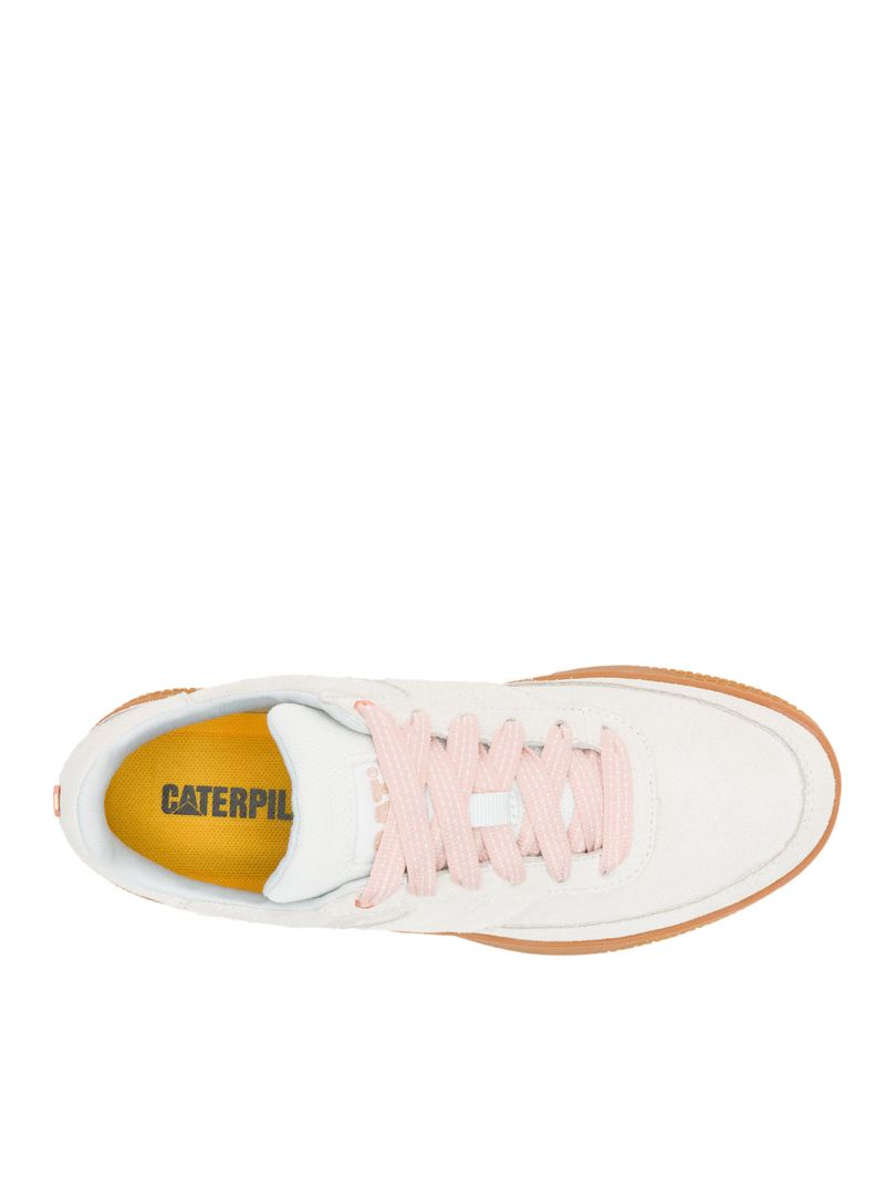Zapatilla Mujer Pause Retro Blanco y Café Cat