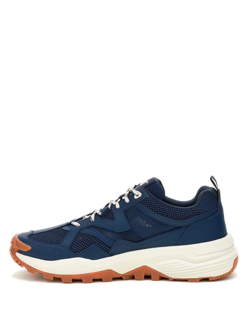 Zapatilla Hombre Grapple Leather Mesh Azul Cat