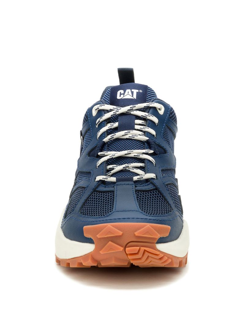 Zapatilla Hombre Grapple Leather Mesh Azul Cat