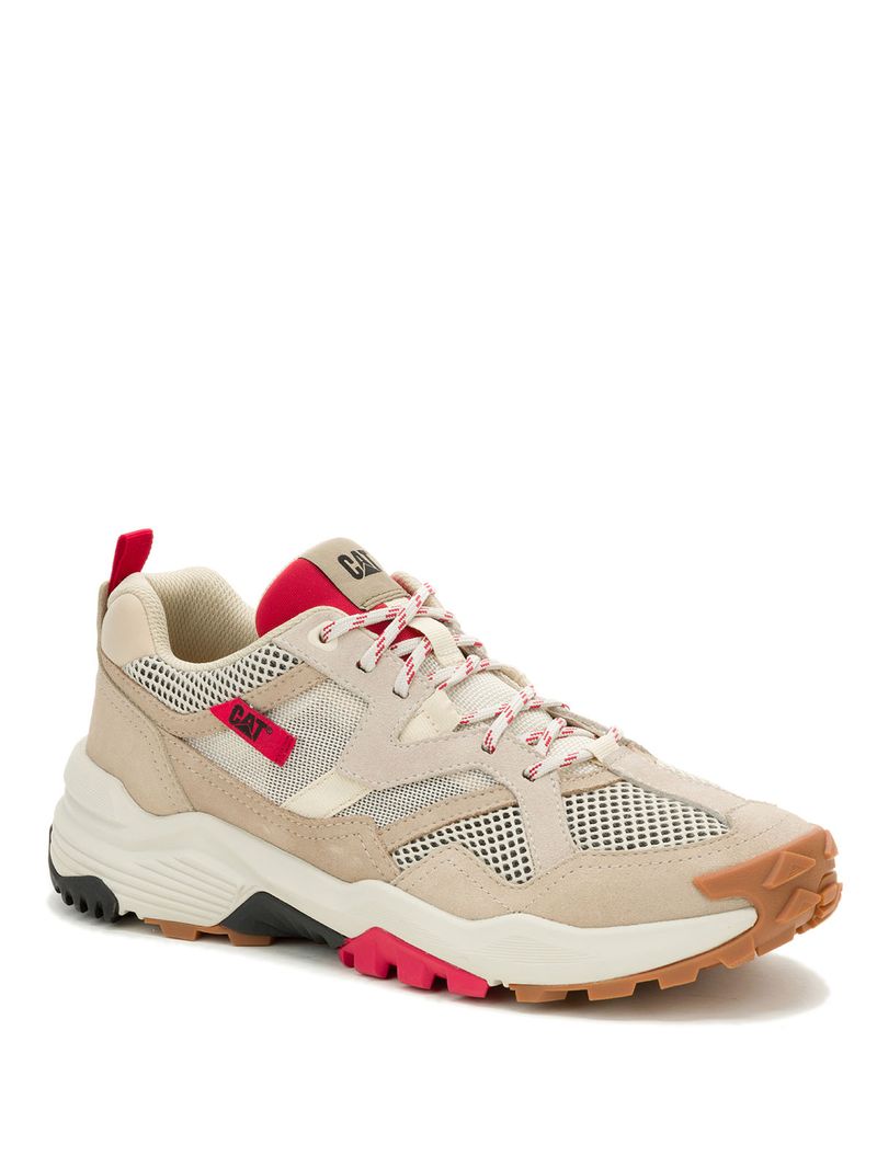 Zapatilla Hombre Grapple Suede Mesh Beige Cat