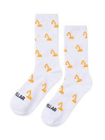 Calcetín Largo Hombre Diseño Excavadora Blanco CAT