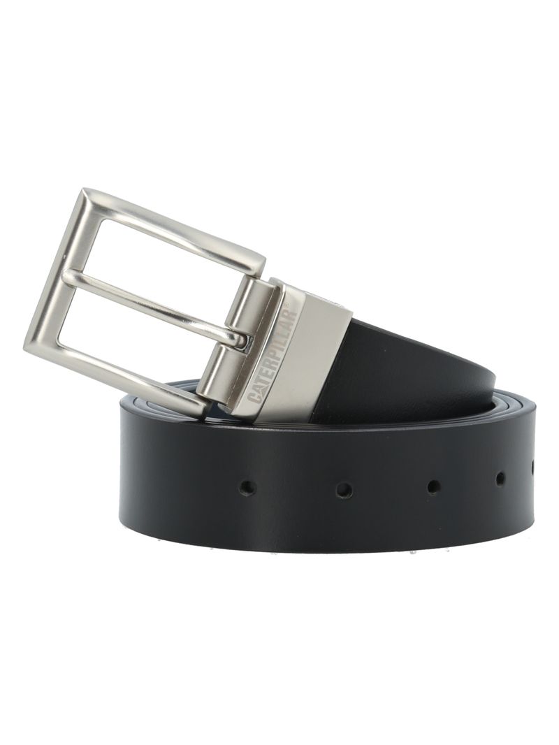 Cinturón de Cuero PU Hombre Reversible Negro-Azul CAT