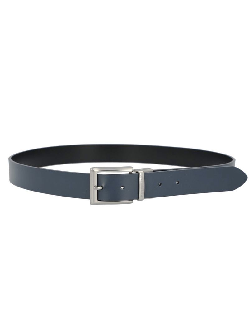 Cinturón de Cuero PU Hombre Reversible Negro-Azul CAT